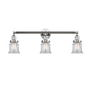 Canton Bath Vanity Light shown in the Polished Chrome finish with a Clear shade