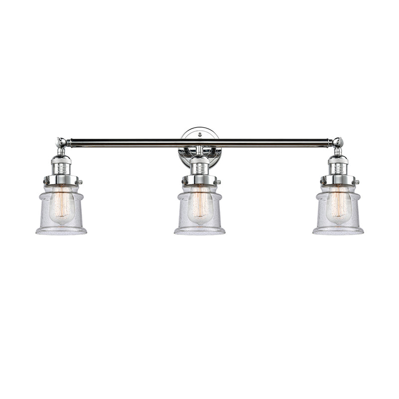 Canton Bath Vanity Light shown in the Polished Chrome finish with a Seedy shade