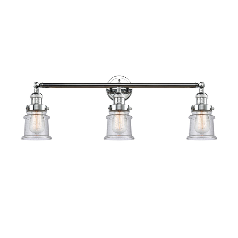 Canton Bath Vanity Light shown in the Polished Chrome finish with a Seedy shade