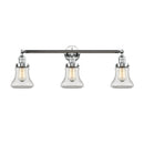 Bellmont Bath Vanity Light shown in the Polished Chrome finish with a Clear shade