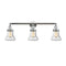 Bellmont Bath Vanity Light shown in the Polished Chrome finish with a Seedy shade