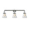 Bellmont Bath Vanity Light shown in the Polished Chrome finish with a Seedy shade