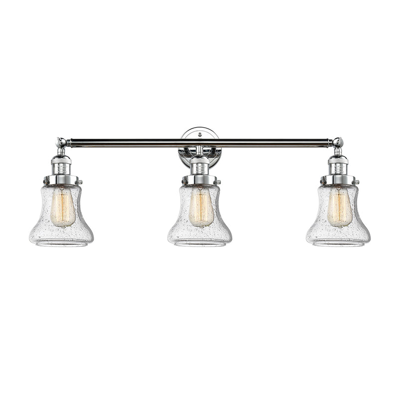 Bellmont Bath Vanity Light shown in the Polished Chrome finish with a Seedy shade