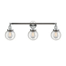 Beacon Bath Vanity Light shown in the Polished Chrome finish with a Seedy shade