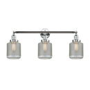 Stanton Bath Vanity Light shown in the Polished Chrome finish with a Clear Wire Mesh shade