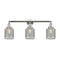 Stanton Bath Vanity Light shown in the Polished Chrome finish with a Clear Wire Mesh shade