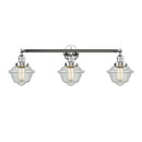 Oxford Bath Vanity Light shown in the Polished Chrome finish with a Seedy shade