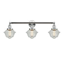 Oxford Bath Vanity Light shown in the Polished Chrome finish with a Seedy shade