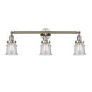 Canton Bath Vanity Light shown in the Polished Nickel finish with a Seedy shade