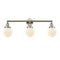 Beacon Bath Vanity Light shown in the Polished Nickel finish with a Matte White shade