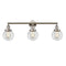 Beacon Bath Vanity Light shown in the Polished Nickel finish with a Clear shade