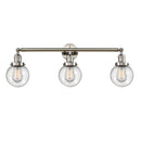 Beacon Bath Vanity Light shown in the Polished Nickel finish with a Seedy shade