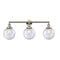 Beacon Bath Vanity Light shown in the Polished Nickel finish with a Seedy shade