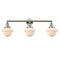 Oxford Bath Vanity Light shown in the Polished Nickel finish with a Matte White shade