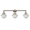 Oxford Bath Vanity Light shown in the Polished Nickel finish with a Clear shade