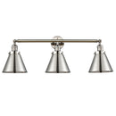 Appalachian Bath Vanity Light shown in the Polished Nickel finish with a Polished Nickel shade