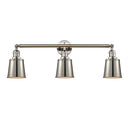 Addison Bath Vanity Light shown in the Polished Nickel finish with a Polished Nickel shade