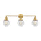 Beacon Bath Vanity Light shown in the Satin Gold finish with a Clear shade