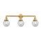 Beacon Bath Vanity Light shown in the Satin Gold finish with a Seedy shade