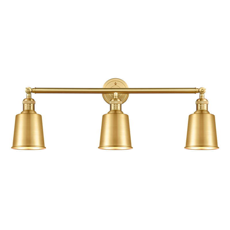 Addison Bath Vanity Light shown in the Satin Gold finish with a Satin Gold shade