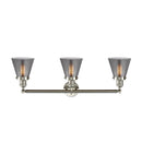 Innovations Lighting Small Cone 3 Light Bath Vanity Light Part Of The Franklin Restoration Collection 205-SN-G63-LED