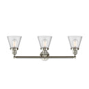 Innovations Lighting Small Cone 3 Light Bath Vanity Light Part Of The Franklin Restoration Collection 205-SN-G64-LED