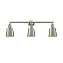 Addison Bath Vanity Light shown in the Brushed Satin Nickel finish with a Brushed Satin Nickel shade