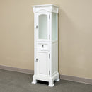 Bellaterra Linen Cabinet Wood Cream White