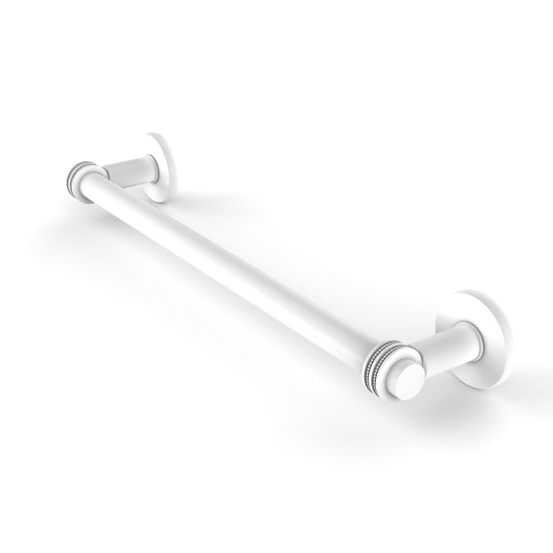 Allied Brass Continental Collection 36 Inch Towel Bar with Dotted Detail 2051D-36-WHM