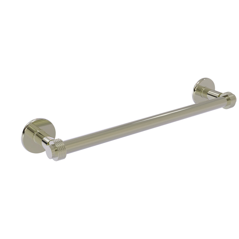 Allied Brass Continental Collection 18 Inch Towel Bar with Groovy Detail 2051G-18-PNI