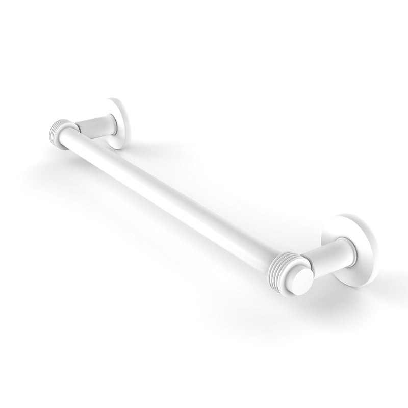 Allied Brass Continental Collection 18 Inch Towel Bar with Groovy Detail 2051G-18-WHM