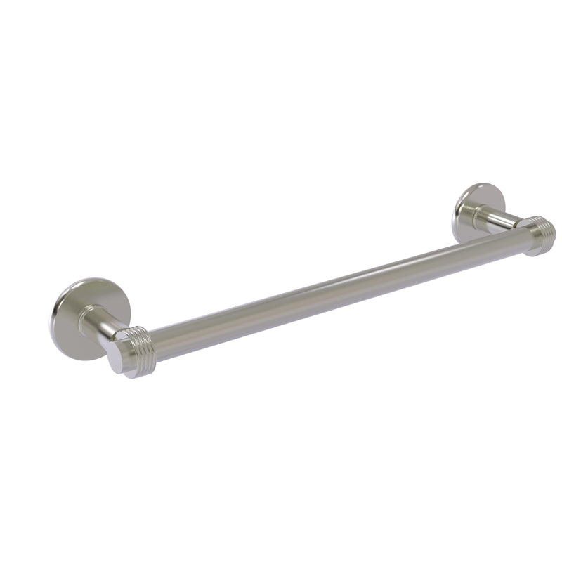 Allied Brass Continental Collection 30 Inch Towel Bar with Groovy Detail 2051G-30-SN