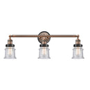 Canton Bath Vanity Light shown in the Antique Copper finish with a Seedy shade