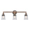 Canton Bath Vanity Light shown in the Antique Copper finish with a Seedy shade