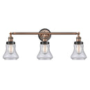 Bellmont Bath Vanity Light shown in the Antique Copper finish with a Seedy shade