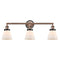 Cone Bath Vanity Light shown in the Antique Copper finish with a Matte White shade