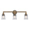 Canton Bath Vanity Light shown in the Brushed Brass finish with a Seedy shade