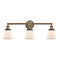 Cone Bath Vanity Light shown in the Brushed Brass finish with a Matte White shade