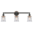 Canton Bath Vanity Light shown in the Matte Black finish with a Seedy shade