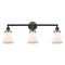 Bellmont Bath Vanity Light shown in the Matte Black finish with a Matte White shade