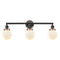 Beacon Bath Vanity Light shown in the Matte Black finish with a Matte White shade