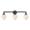 Oxford Bath Vanity Light shown in the Matte Black finish with a Matte White shade