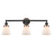 Cone Bath Vanity Light shown in the Matte Black finish with a Matte White shade