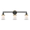 Canton Bath Vanity Light shown in the Matte Black finish with a Matte White shade