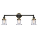 Canton Bath Vanity Light shown in the Matte Black finish with a Seedy shade