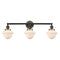 Oxford Bath Vanity Light shown in the Matte Black finish with a Matte White shade