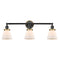 Cone Bath Vanity Light shown in the Matte Black finish with a Matte White shade