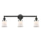 Canton Bath Vanity Light shown in the Matte Black finish with a Matte White shade