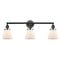 Cone Bath Vanity Light shown in the Matte Black finish with a Matte White shade