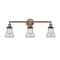 Bellmont Bath Vanity Light shown in the Antique Copper finish with a Seedy shade